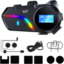 Fones capacete Bluetooth RGB cancelamento de ruído microfone rígido Bluetooth 5.3 som definitivo preto