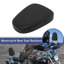 Motorcycle Black Passenger Backrest Sissy Bar Cushion Back Pad For Harley Yamaha Honda Suzuki Kawasaki Universal Chopper