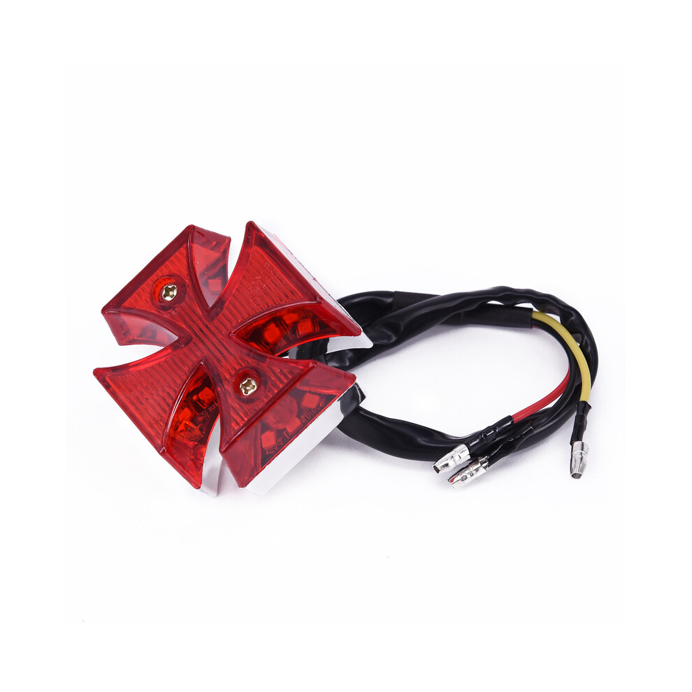 Maxpower Rear License Motorcycle Tail Light Brake Running Cross Led Plate Distinctive Universal Quads Abs Choppers Dc 12V Bike