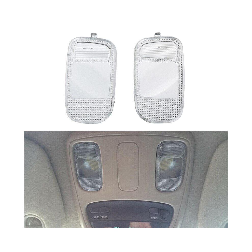 Maxpower 1 Pair Car Interior Overhead Console Dome Light Lens Clear Cover 5183270Aa 5183271Aa For Dodge Ram 1500 2500 3500 4500 5500
