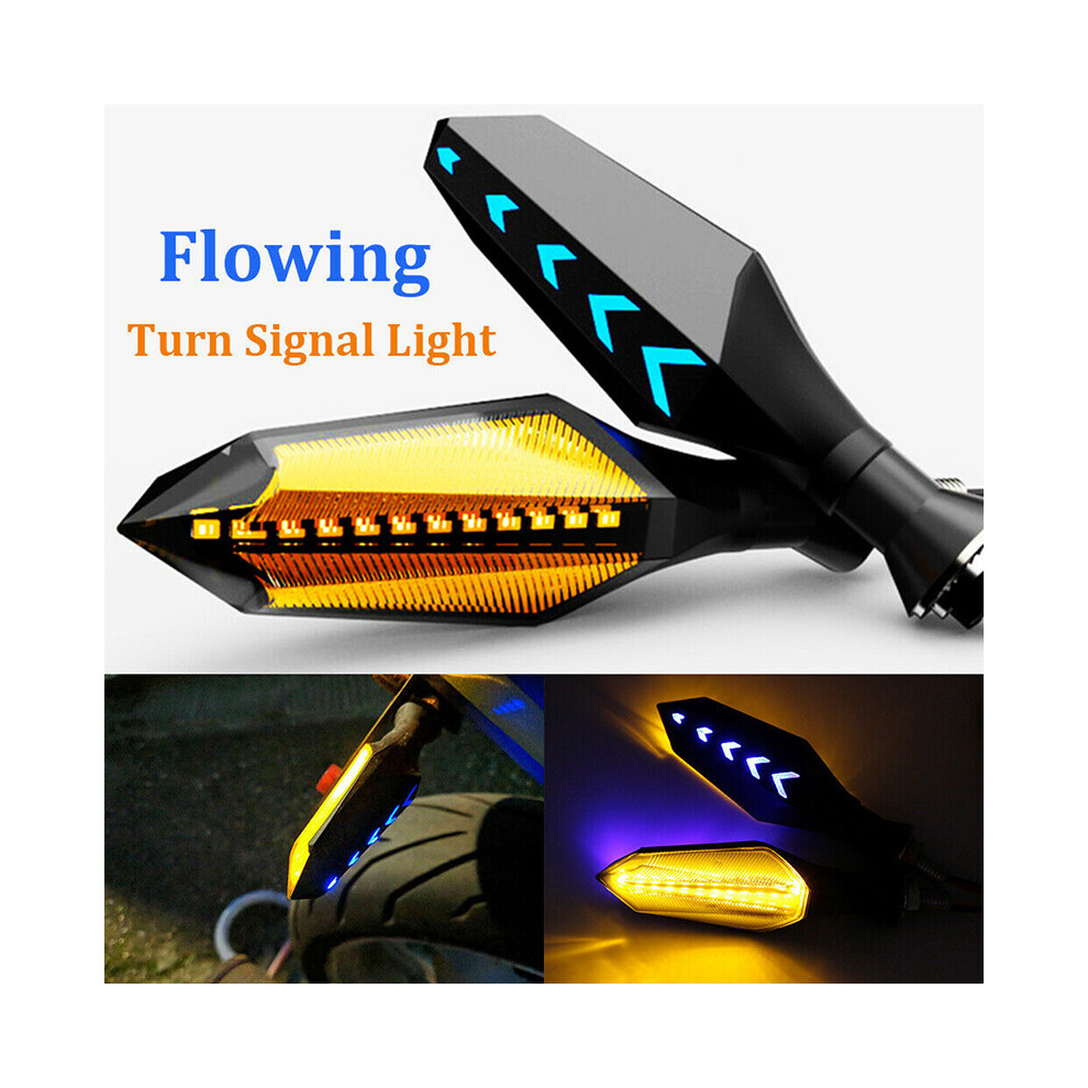 Maxpower 1Pcs 8Mm Motorcycle Led Turn Signal Lamp Sequential Flowing Flash Indicator Lights Running Motorcycle Tail Amber/Light