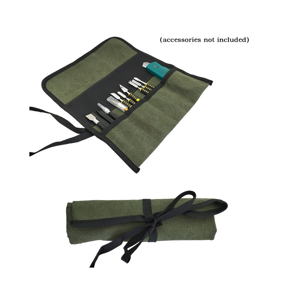 1PC Multiple Pockets Multi-Purpose Roll Up Tool Bag Oxford Cloth Wrench Pouch Screwdrivers Drills Storage Case Bag Hanging