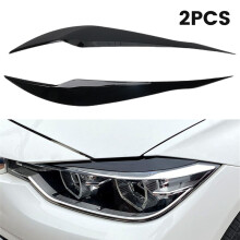 Pair For BMW 3 Series F30 F35 2013-2018 Headlight Cover Eyelid Gloss Black Headlight Eyebrow