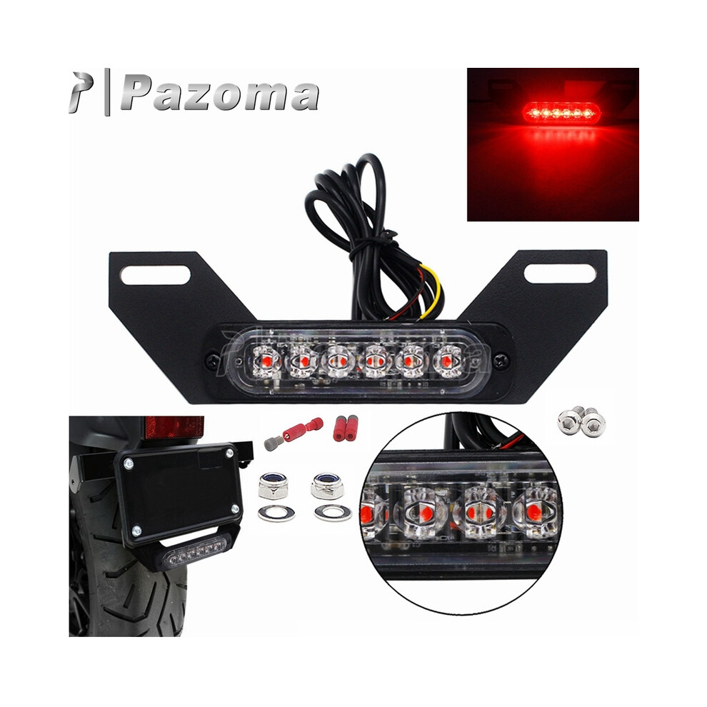 Universal Motorcycle License Plate LED Auxiliary Light Rear Brake Tail Lights for BMW Honda Suzuki Kawasaki Ducati Cafe-image-OPC-PG8SC2C-NEW
