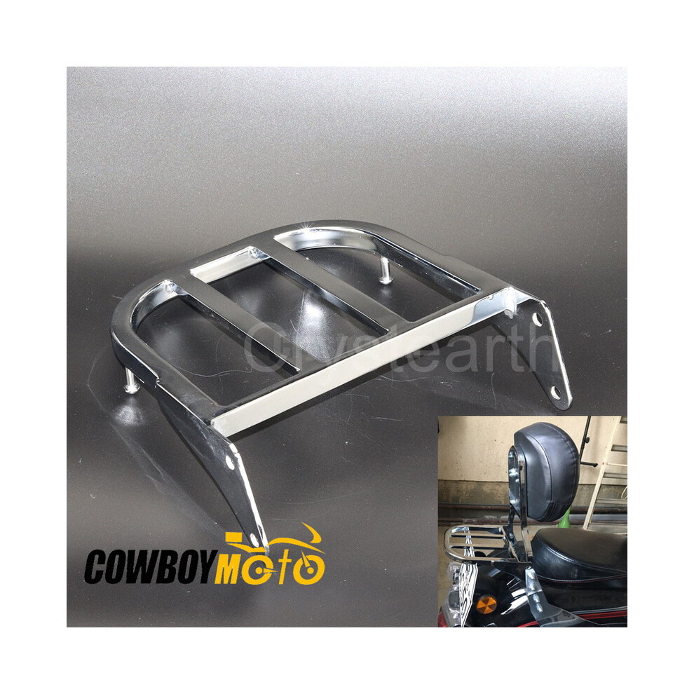 Maxpower Chrome Motorcycle Rear Sissy Bar Luggage Rack For Suzuki Intruder Volusia Vl800 2001 2002 2003 2004-2011 Boulevard M50 2005-2009