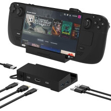 SABRENT Steam Deck Dock, 6-in-1 with HDMI 4K@60Hz, USB-C 95W PD 3.0 Fast Charging, Triple USB hub 3.2, 1 USB C port Designed as Valve Steam Deck