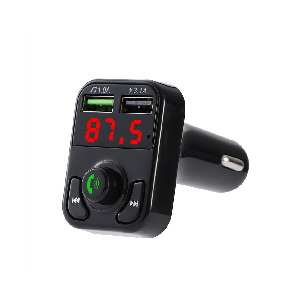 Car Bluetooth 5.0 FM Transmitter Wireless Handsfree Car Kit Audio Receiver MP3 Player USB Fast Charger Car Accessories-image-OPC-PG8SD76-NEW