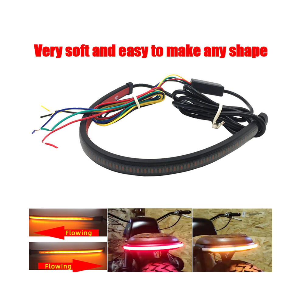 30Cm Motorcycle Flowing Led Tail Brake Turn Signals Strip Lights Sequential Switchback Flasher Directional Accessories 9190758762686