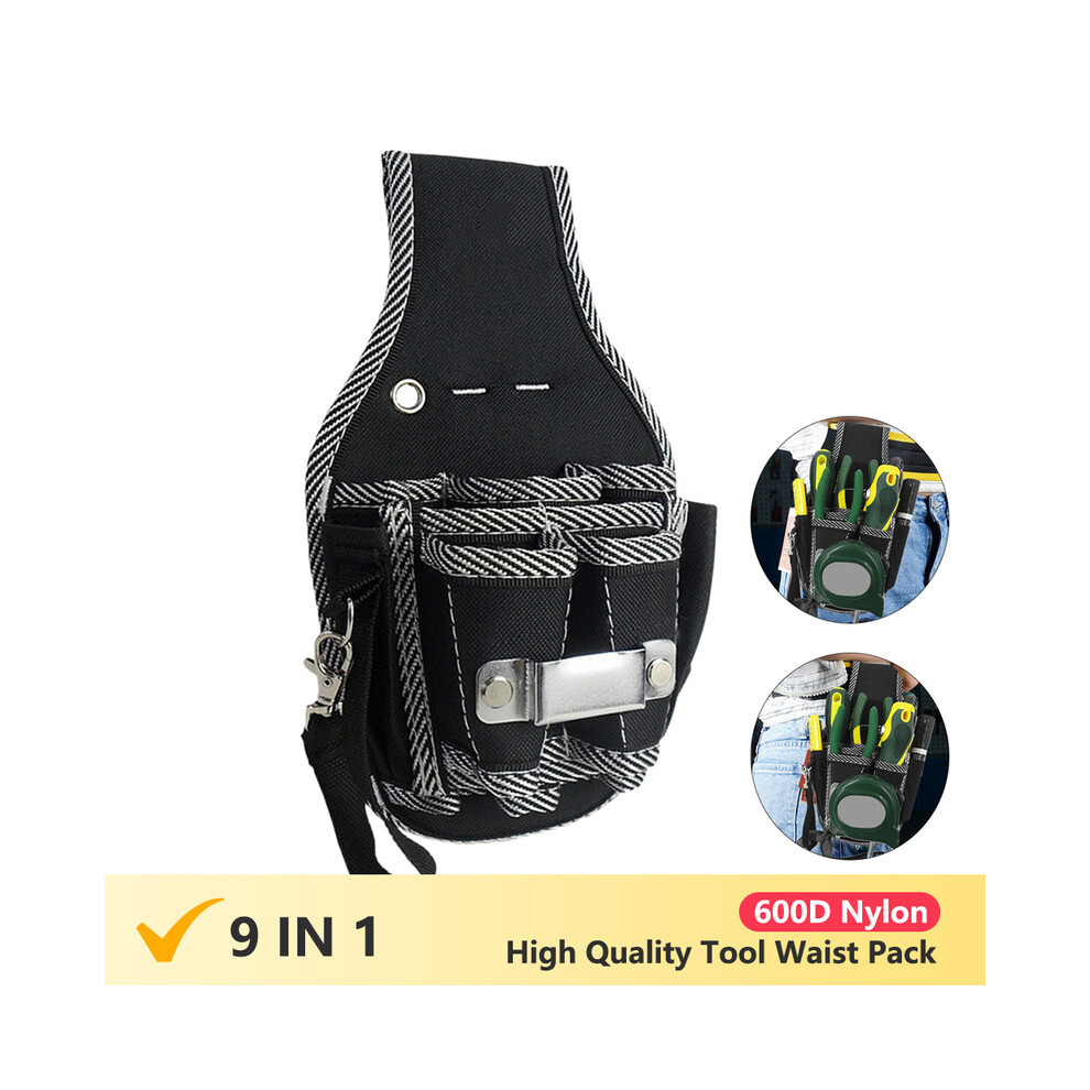 Maxpower 9 In 1 High Quality Tool Waist Pack Belt Utility Kit Holder 600D Nylon Fabric Toolkit Electrician Waist Pocket Pouch Bag