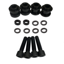 Black Four Point Detachable Sissy Bar Backrest Docking Hardware Kit For Harley Softail FLDE FLSL FXLR FXBB FLSB FXST FLHC