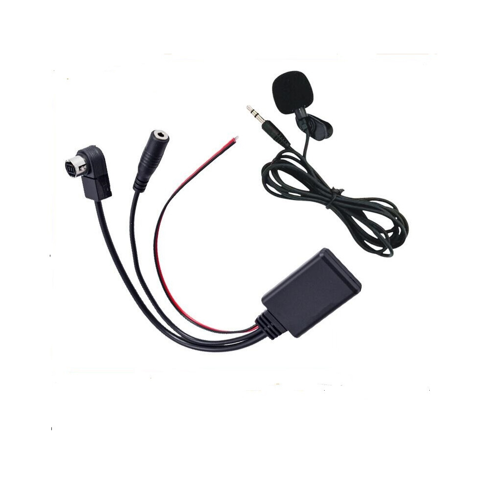 Maxpower Car Bluetooth Aux Adapter Wireless Audio Phone Call Handsfree Microphone For Alpine Kca-121B Ai-Net Cda-9857 Cda-9886