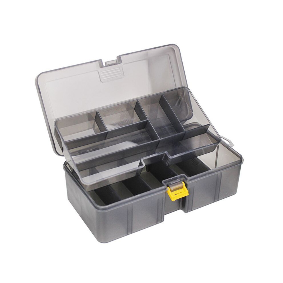 Multi-division Dual Layer Tool Storage Box Multifunctional Organize Fishing Lure Durable Plastic Arrange Case