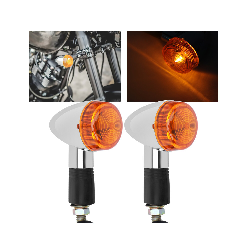 Maxpower 2Pcs 12V Universal Motorcycle Turn Signal Indicator Turning Lamp Bulb For Suzuki Harley Honda Kawasaki Yamaha Light/Amber