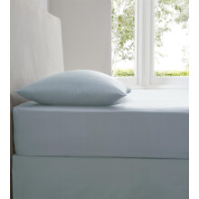 (King, Sky Blue) Percale Extra Deep Fitted Sheet 180TC Polycotton Soft Durable