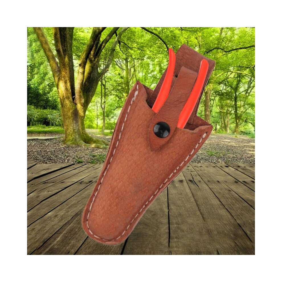 Gardening Scissors Bag Pruning Scissor Case Leather Sheath Portable Holster Cowhide Pruner Tool Bag For Pliers Pruning Shears
