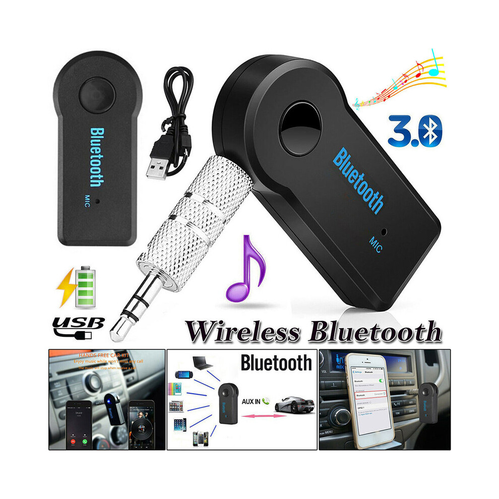 Wireless Car Bt Receiver Adapter 3.5Mm Audio Stereo Music Handsfree Headphone Reciever Handsfree Automobiles Car Kit 9190758878196