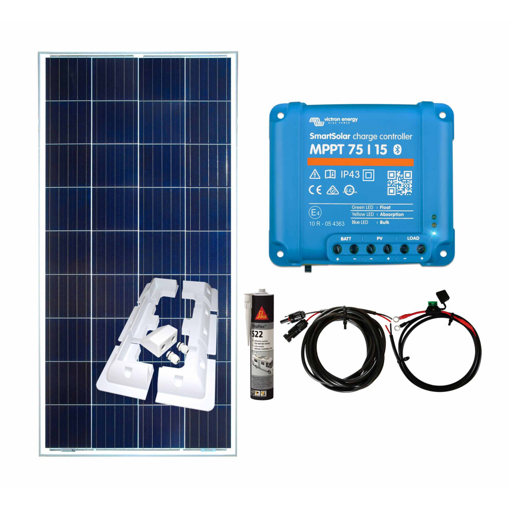 150W Poly Solar Panel Kit With 15A Victron Energy Smart Charge Controller 673658478622