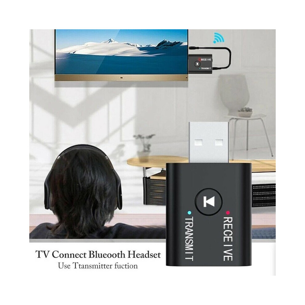 Maxpower Bluetooth 5.0 Transmitter Receiver 2 IN 1 Wireless Audio 3.5mm USB Aux Adapter Car HIFI Audio Wireless Audio Receiver 42*25*11mm