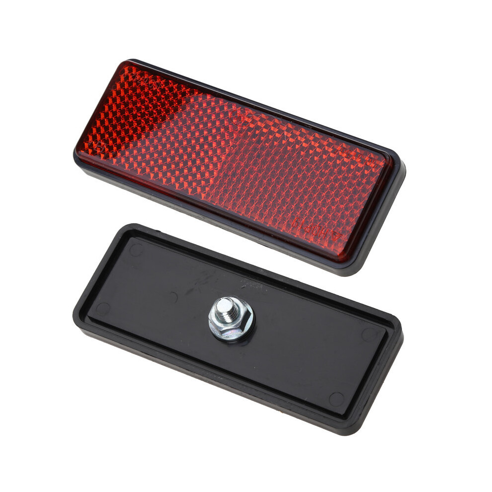 1Pc Atv Rear Reflector Motorcycle Bike Scooter Quad Rectangle Reflective Plate Warning Reflector Red 9190758866254