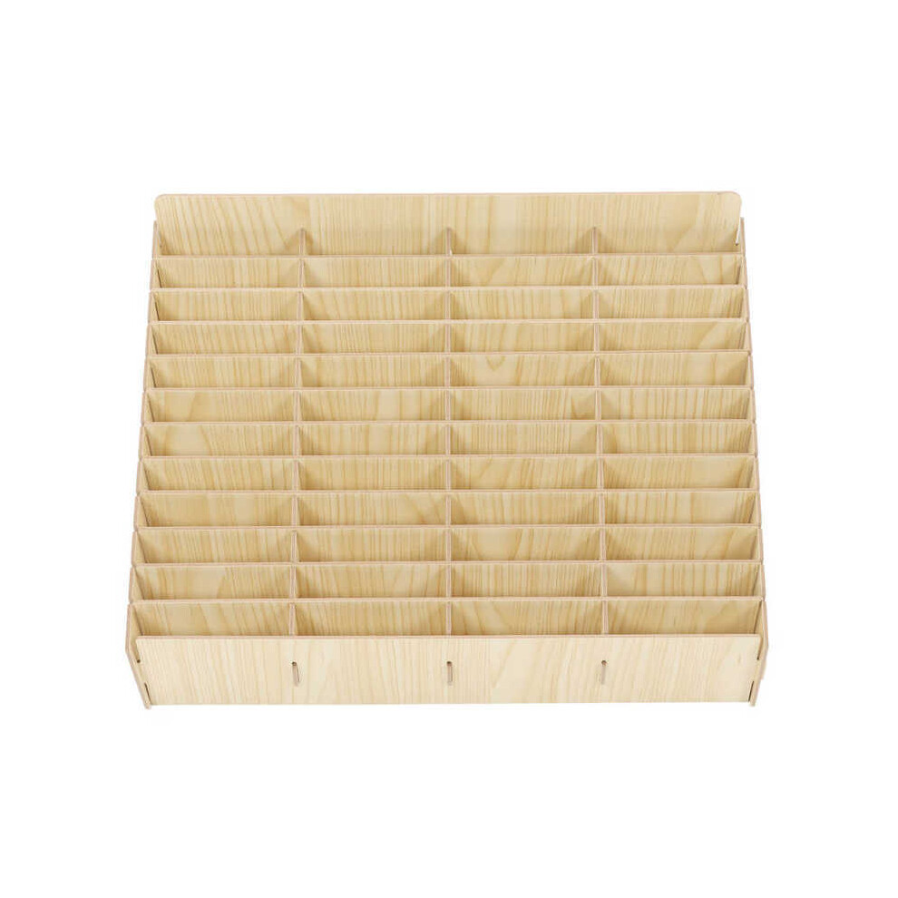 48 Grid Wooden Desktop Storage Box Stable Synthetic Wood Multi Cell Phone Rack Display Widely Used