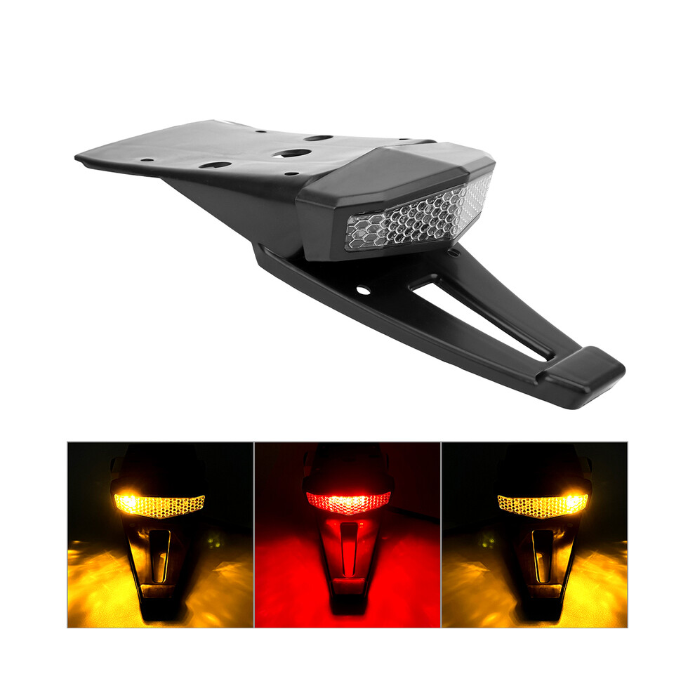 Maxpower Universal Motorcycle Atv Led Rear Tail For Bobber Enduro Dirt Bike Signal Lamp Brake Stop Indicator Turn Signal Red/Amber