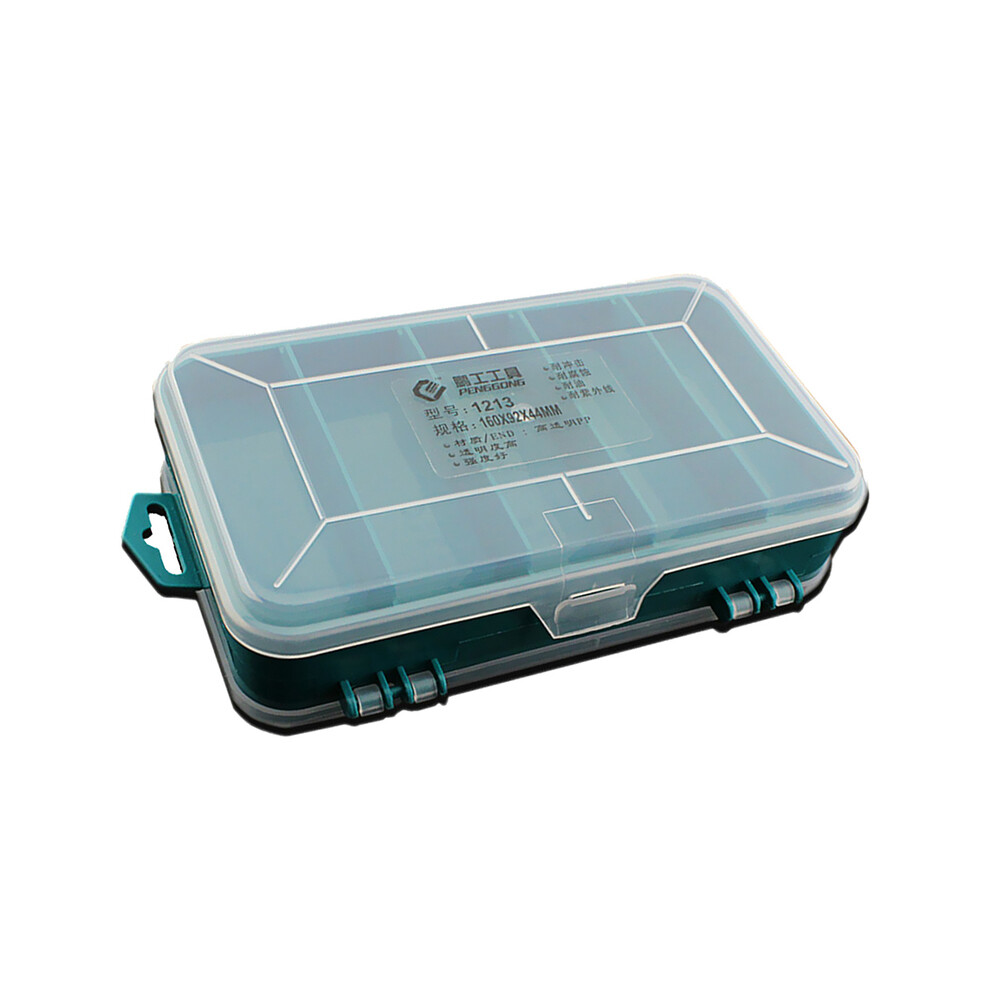 Empty 8 Slots Tools Storage Box Case Screws Nails Nuts Organiser Container