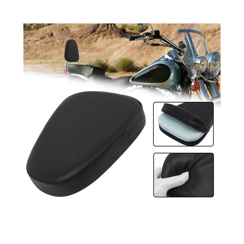 Motorcycle Synthetic Passengers Sissy Bar Backrest Cushion Pad Universal For Harley For Honda For Yamaha For Suzuki Black 9190758857924