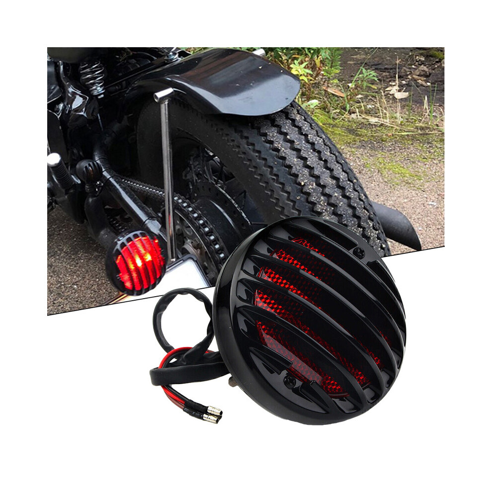 Maxpower Universal 12V Motorcycle Tail Motorbike Modified Rear Tail Signal Lamp Brake Stop Indicator For Harley Cruiser Light/Red