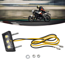 Mini Motorcycle LED License Plate Light Holder Universal Tail Lights 12V Waterproof Motor LED Rear Tail Number Lights