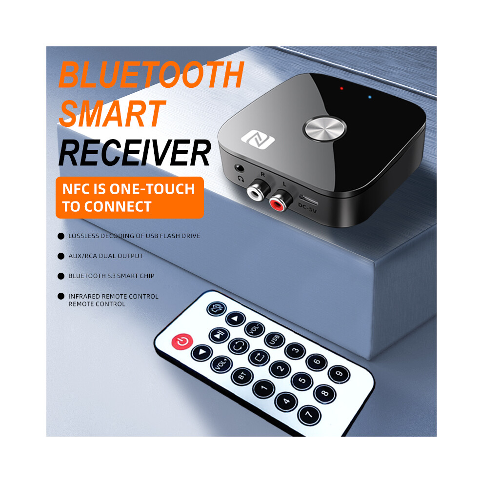 Maxpower Bluetooth-Compatible Rca Receiver 5.3 Aptx Hd 3.5Mm Jack Aux Wireless Adapter Music For Tv Car 2Rca Bluetooth 5.3 Audio