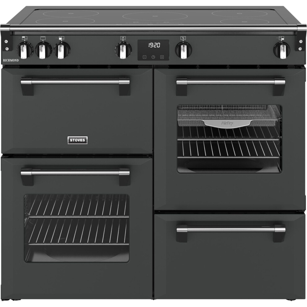 Stoves Richmond 100Ei Tch 100Cm Electric Range Cooker With Induction Hob - A/A/A Rated Anthracite