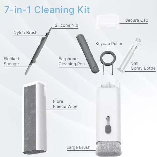 7-in-1 Cleaning Kit for Electronics Screen and Keyboard Cleaner with Brushes 2