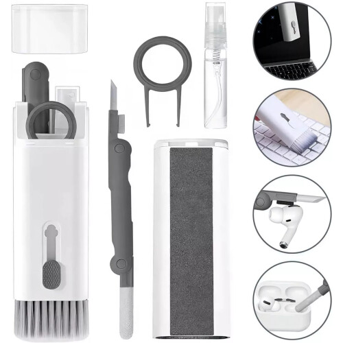 7-in-1 Cleaning Kit for Electronics Screen and Keyboard Cleaner with Brushes