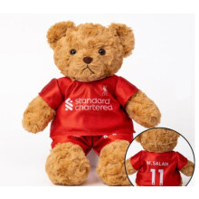 35cm Plush Bear Toys with Removable Football Uniform
