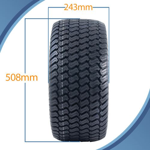 Parnells 20x10.00-10 roda de cortador de grama e aro 4ply pneu de grama P332 estrada legal aro PCD de 4 polegadas 2