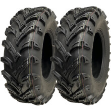 25x8.00-12 ATV Quad Tyres 6ply 14psi Wanda P377 Road Legal Tires 65J (Set of 2)