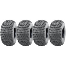 Wanda 22x11.00-8 Knobby ATV tyre, Quad trailer tyres 4 ply P322, set of 4