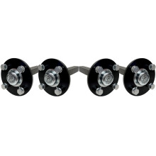 Nabe & Achsstummel für Quad ATV Anhänger 4 Bolzen 100mm PCD 35x35mm 1500kg (4er Set)