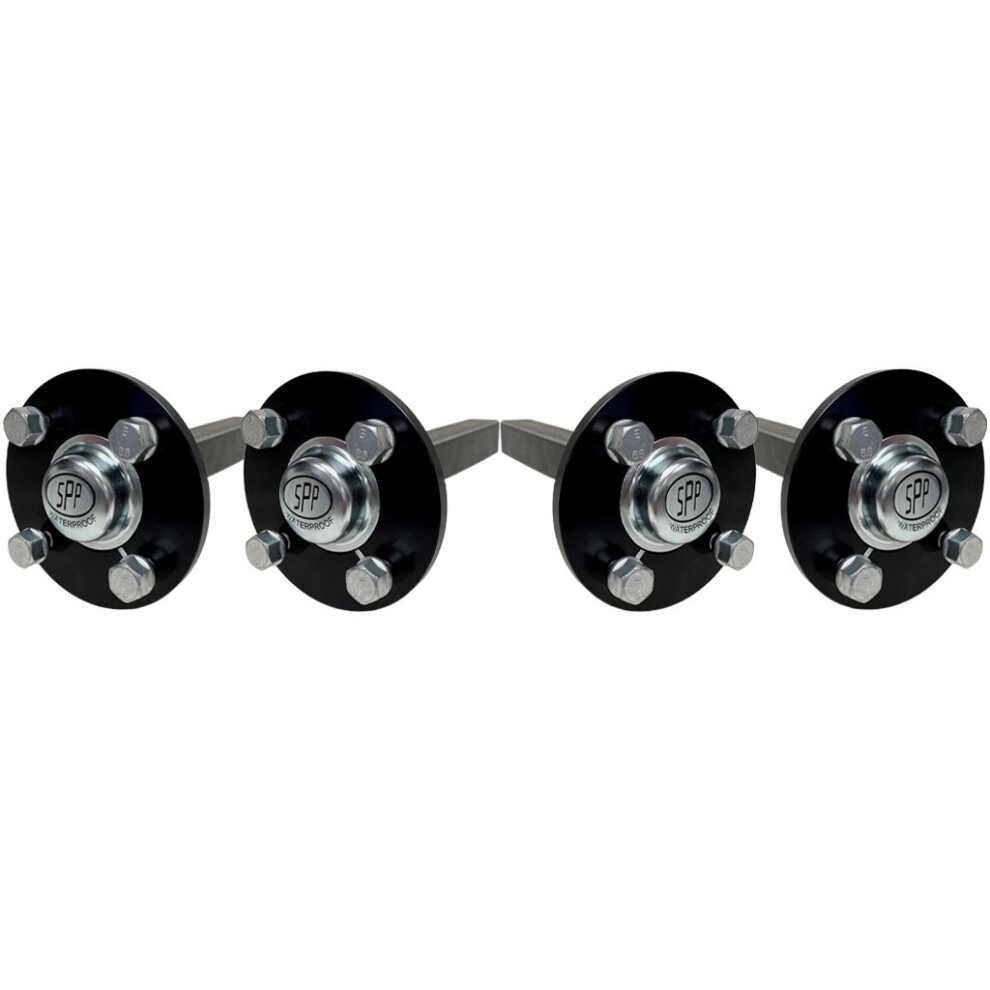 Hub & stub axles quad ATV trailer 4 stud 100mm PCD 40x40mm high speed - set of 4-image-OPC-P52QWB6-NEW