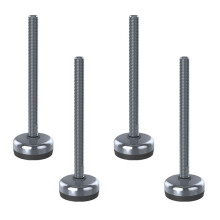 Rostfreier Nivellierfuß M12x150 50mm Basis & Anti-Vibrations-Pad 1600kg -Set von 4