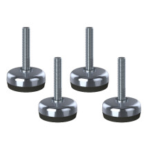 Rostfreier Nivellierfuß 10x50x50mm und Anti-Vibrationskissen 350kg-Satz von 4