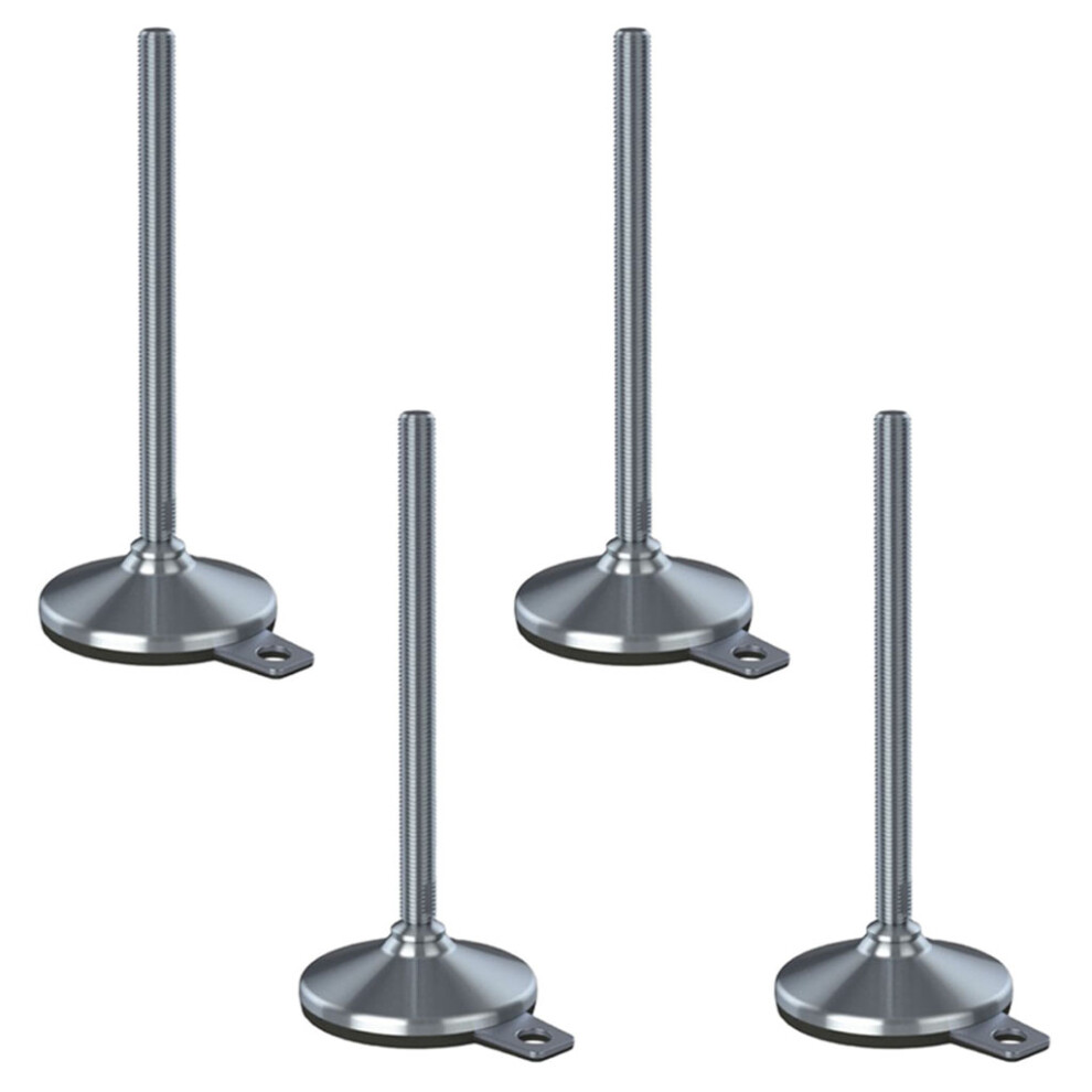 Stainless Levelling Foot M16x230 105Mm Base & Anti-Vibration Pad 5000Kg-Set Of 4 5056116816573