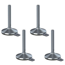 Pie nivelador inoxidable M20x150 105mm base y almohadilla antivibración 8800kg-Set de 4