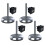 Rostfreier Fu M12x100 100mm Basis mit Gummipuffer + Einsatz 30x30x1.5mm - Set von 4 1