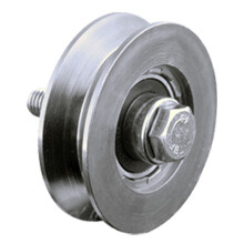IBFM Schiebetorrad, Riemenscheibe 120mm V-Nut Stahlrad Winkeleisen
