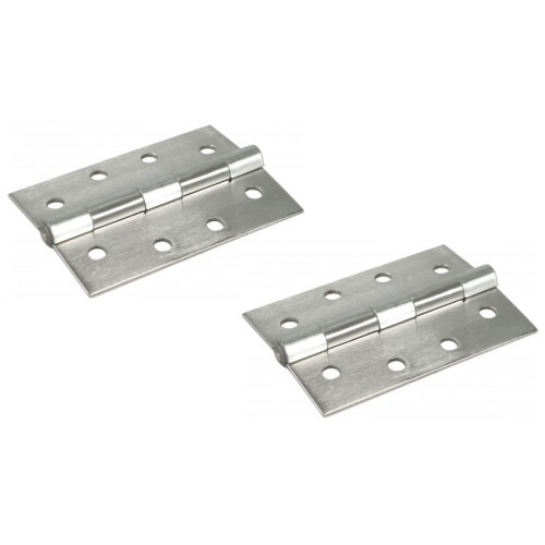 Hinge heavy duty 63x44mm Fixed pin stainless steel -1pair - 2pcs