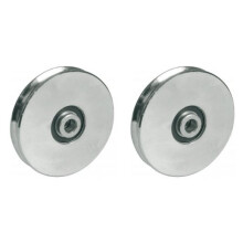 120mm Rundrillenrad mit 8mm Rille für Kabel - 2er Set