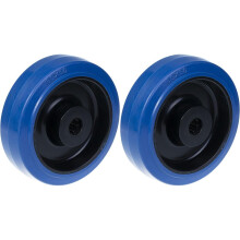 160 mm 6" Rad blauem Gummi mit Nylon Zentrum rostfreies Lager 700 kg, Satz von 2