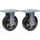 Parnells 152mm 6" castor black rubber fixed strong 660kg capacity, set of 2 1