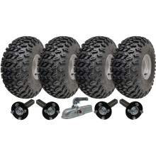 22x11.00-8 Twin Axle Utility ATV Quad Trailer Kit Ruedas Ejes y Enganche 1800kgs